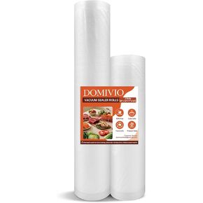 رولات أكياس تفريغ الهواء، عبوتان بحجم قابل للتخصيص، بكرات حفظ طعام مزخرفة خالية من مادة BPA لفيديو Sous Vide والفريزر وإعداد الوجبات، متوافقة مع جميع ماكينات إغلاق الفراغات (8 بوصة × 16 بوصة و11 بوصة × 16 بوصة) in Kuwait