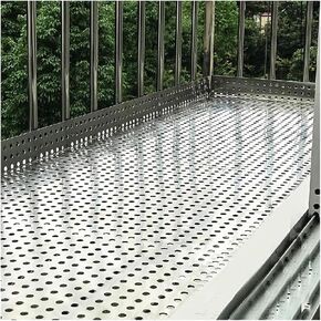 0.3mm Thick Stainless Steel Perforated Sheet - Heavy-Duty Balcony Railing Guard, Anti-Fall Window Security Mesh, Non-Slip Patio & Stair Mat (1x10m/3.3x32.8ft) in Kuwait