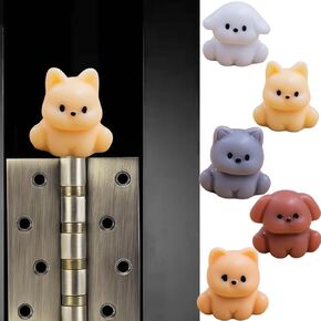 Hinge Heads Decorative Topper Set 5PCS, Home Decoration,Magnetic Hinge Head Toppers Door Hinge, Cute Mini Creative Five Colors of Small Dog Resin Ornaments in Kuwait