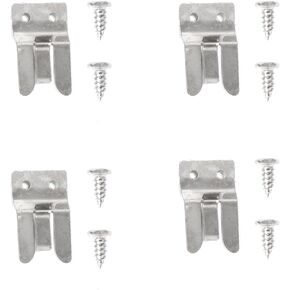 heyous 4PCS 50x26mm Silver Metal Hook with Screw Universal Mobile Radio Microphone Suspension Clip Suitable for Car Home Offices in Kuwait