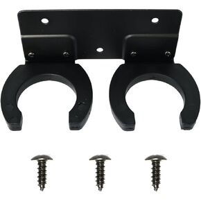 heyous Black Dual Microphone Hook Microphone Clip 120x55mm Metal Hanger Hotel Home KTV Entertainment Room Supplies in Kuwait