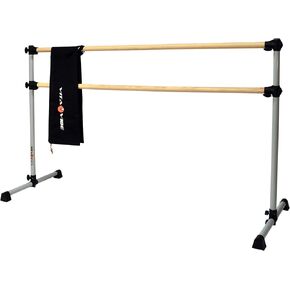 Vita Vibe - صنع في الولايات المتحدة الأمريكية - قضيب باليه من خشب الرماد من سلسلة Prodigy - شريط مزدوج محمول مع حقيبة حمل - شريط تمدد/رقص قائم بذاته - 4 أقدام - 5 أقدام in Kuwait