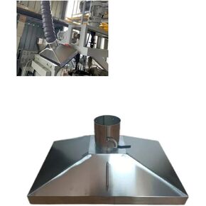 Stainless Steel Fume Hood,Commercial-Grade Stainless Steel Exhaust Hood – 200mm/7.9in, 40x30cm – Efficient Dust Collection & Ventilation for Kitchens, Factories & Workshops – Ideal for Dusty in Kuwait