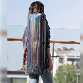 Christina VB90-44 Violin Case 4/4 Carbon Fiber Black Violin Bags with Back Strap Handle Hygrometer in Kuwait