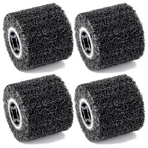 4Pcs Stripping Drum, 40 Grit Abrasive Drawing Wheel, 4.5" x 4" Surface Conditioning Tool Burnishing Wheel for for Metal Rust Paint and Coating Removal, Clean Descale, Welds Oxidation Removal in Kuwait