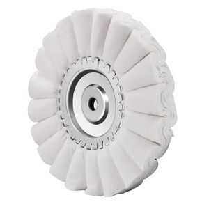 عجلة تلميع مجرى الهواء الدقيقة على شكل حرف S مقاس 10 بوصات مع محور خالٍ من الشفة مقاس 5/8 بوصة، وعجلات تلميع لمطحنة الزوايا، وعجلات تلميع لإنهاء المرآة على إطارات عجلات الشاحنات المصنوعة من الفولاذ المقاوم للصدأ المصنوعة من الألومنيوم in Kuwait