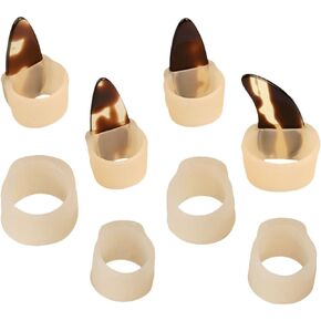 minkissy Silicone Guzheng Nail Protectors Adjustable Medium Size 8pcs Right Hand Skin Color Extra 4 Nail Covers for Guzheng Playing and Practice in Kuwait