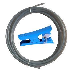 5M PTFE Tube for 1.75mm Filament, Star-Shaped Low-Friction Inner Channel, High-Temp Resistant Up to 260°C, Smooth Filament Flow & Reduced Clogging. Includes 2 Couplers & Cutter. in Transparent Grey. in Kuwait