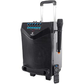 Rockville ROCKnGo 8" 360W Portable PA Speaker, Bluetooth, Wireless Mic, USB, TF, FM Radio, Rechargeable Battery, for Karaoke and Outdoor Events in Kuwait