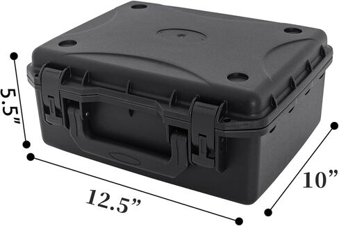 TORIBIO 16 Inch Hard Case for Microphone,Drones, Camera,Equipments, IP67 Waterproof Portable Storage Case with Pre-Diced Foam for Travel Outing Handheld,16.5" x 12" x 6.7" in Kuwait
