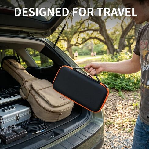 Wireless Microphone Case for JBL/for JBL PartyBox Two Microphone, Dual Mic Bag with Divider, 2 Foam Windscreens, Holds Receiver & AA Batteries for Karaoke/Singing/Parties (Box Only) in Kuwait