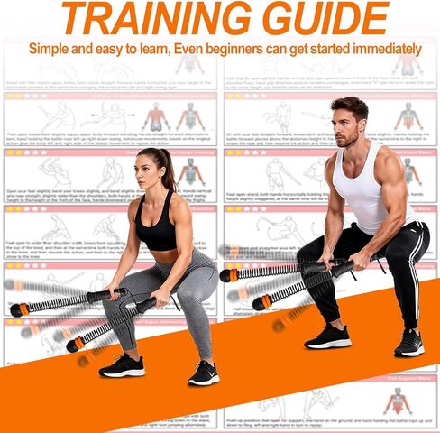 Portable Ropeless Battle Ropes - Adjustable Weights Cordless Battle Ropes for Home Gym with Training Poster & Storage Bag - Workout Exercise Battle Rope for Low-Impact Workout, HIIT & Cardio - Black in Saudi Arabia