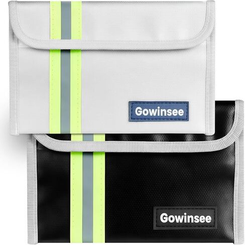2-Pack Fireproof Bag for Documents & Money | 8x5" Waterproof & Fire Resistant Safe Pouch with Silicone Coating for Valuables in Saudi Arabia