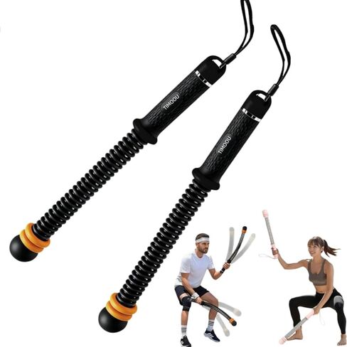 Ropeless Battle Ropes for Home Gym (2-Pack) Cordless Battle Ropes for HIIT Workouts,Muscle Training,Low-Impact Cardio Training,Adjustable Weight Battle Rope for Full-Body (Black) in Saudi Arabia