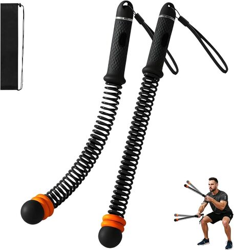 Adjustable Ropeless Battle Ropes for Home Gym, Portable Cordless Battle Ropes for HIIT, Weighted Exercise Equipment with Variable Resistance, Quiet Workout Equipment for Women & Men (Black) in Kuwait
