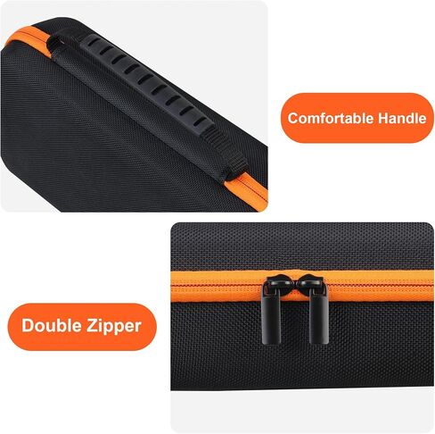 Canboc Microphone Case for JBL Wireless Two Microphone System/JBL PartyBox Wireless Mic with Dual-Channel Receiver, Mesh Pocket fit Receiver, Batteries, Cable and Adapter, Black (Case Only) in Saudi Arabia