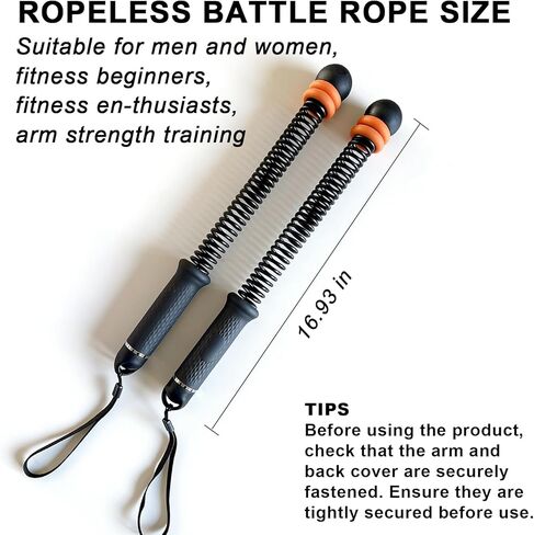 Battle Ropes, for Home Gym, Weighted Cordless Battle Rope, Portable Workout Ropes, Suitable for Low-Impact Cardio Training, Cardio & Muscle Training, Home Gym Equipment for Men & Women in Saudi Arabia