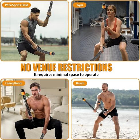 Ropeless Battle Ropes for Home Gym, Adjustable Weights Portable Battle Ropes, Exercise Equipment for Low-Impact Workout, Strength & HIIT, for Men & Women in Kuwait