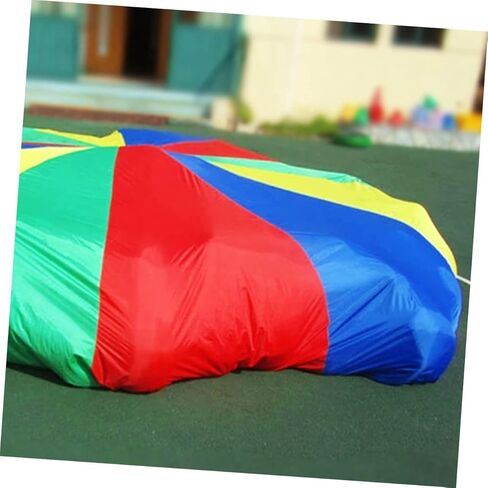 UPKOCH Rainbow Parachute Toy for Kindergarten Colorful Team Game Prop with Handles Outdoor Activity Gear for Kids for Cooperative Play and Physical Education in Saudi Arabia