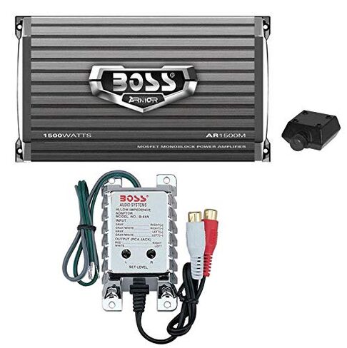 BOSS Audio R3004 1200 Watt 4 Channel Car Amplifier Power Stereo Amplifier with Remote Control and AKS8 8 Gauge Amplifier Installation Wiring Kit in Saudi Arabia
