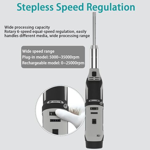 High-Speed Handheld Homogenizer - 6mm, 8mm, & 10mm Attachments, 6-Speed Adjustable, Perfect for Food, Cosmetics & Pharmaceuticals - Includes H-SD Stand in Kuwait