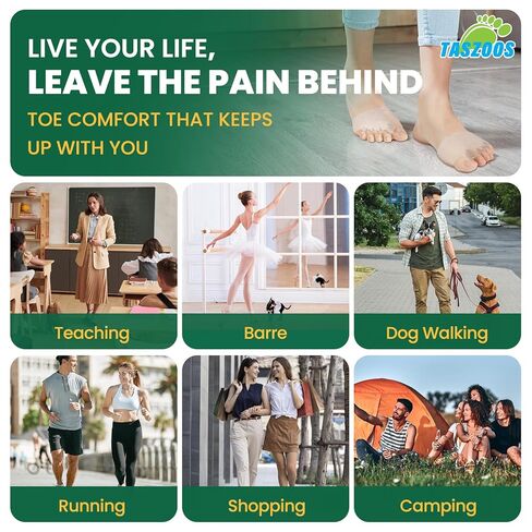 Metatarsal Pads & Toe Separators for Women & Men - Gel Ball of Foot Cushion, 4Pcs Toe Spacers for Pain Relief, Metatarsalgia, Morton’s Neuroma, Long Hours of Standing or Walking in Kuwait