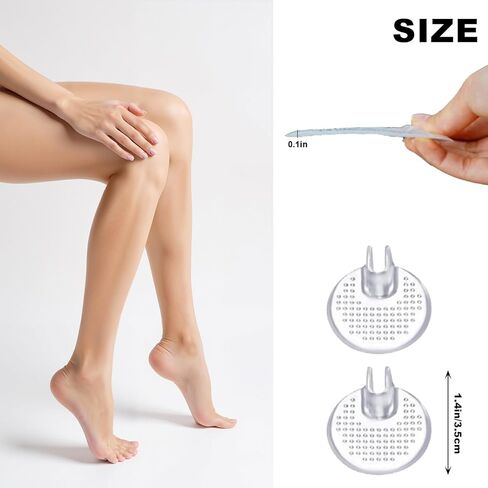 FUNHOKO 2 أزواج من واقيات أصابع الصندل المصنوعة من السيليكون، وسائد واقية من جل إصبع القدم، وسائد مضادة للانزلاق ومنع الألم بين أصابع القدم للصنادل الشفافة (4) in Kuwait