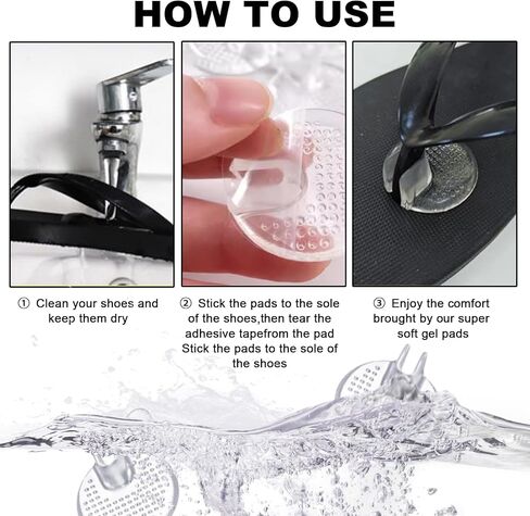 FUNHOKO 2 أزواج من واقيات أصابع الصندل المصنوعة من السيليكون، وسائد واقية من جل إصبع القدم، وسائد مضادة للانزلاق ومنع الألم بين أصابع القدم للصنادل الشفافة (4) in Kuwait