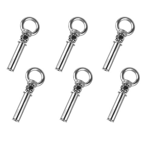 6 قطعة 1/4 "X 2-3/4" توسيع الجدار الخرساني المراسي ، الثقيلة 304 الفولاذ المقاوم للصدأ M6x70mm الكتف العين البراغي in Saudi Arabia