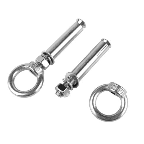 6 قطعة 1/4 "X 2-3/4" توسيع الجدار الخرساني المراسي ، الثقيلة 304 الفولاذ المقاوم للصدأ M6x70mm الكتف العين البراغي in Saudi Arabia