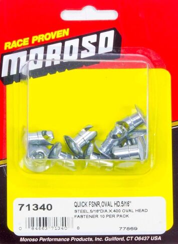 Moroso 71340 Oval Quick Fasteners, 5/16 x .400", Steel, Silver in Saudi Arabia