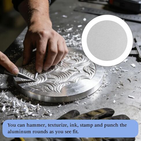 6061 Aluminum Disc 4 Inch, 9 Gauge (3mm) Thick Round Metal Stamping Blank,Aluminum Plate for Machining, DIY, 4 PCS in Kuwait