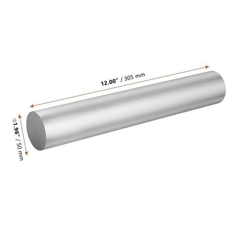 LEXININ 12 x 2 Inch Round Aluminum Rod, 6061 Aluminum Stock, 305 x 50mm, for DIY Craft and Industrial Use in Saudi Arabia