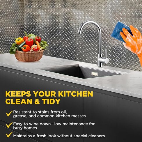 صفائح معدنية ألماسية من الألومنيوم، صفائح ماسية بلمسة نهائية مطحنة، لوحة معدنية ذات نسيج مداس سهلة القطع/الحفر - للاستخدام التجاري والسكني، أسِرَّة الشاحنات، والمقطورات، وجدران المرآب والخزائن، 78 بوصة × 24 بوصة in Kuwait