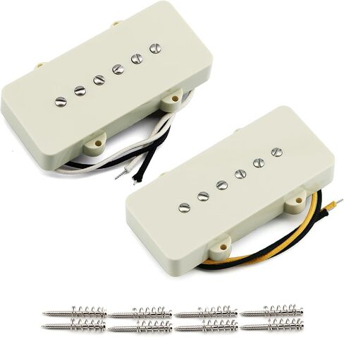 FLEOR Alnico 5 JM Pickup Electric Guitar Single Coil Neck+Bridge Pickups Set for Jazzmaster Guitar Part in Saudi Arabia