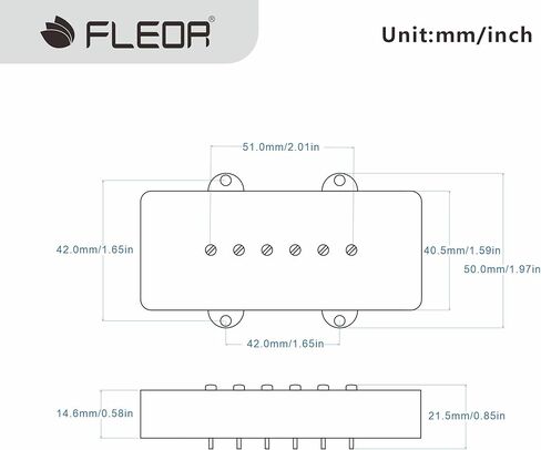 FLEOR Alnico 5 JM Pickup Electric Guitar Single Coil Neck+Bridge Pickups Set for Jazzmaster Guitar Part in Saudi Arabia