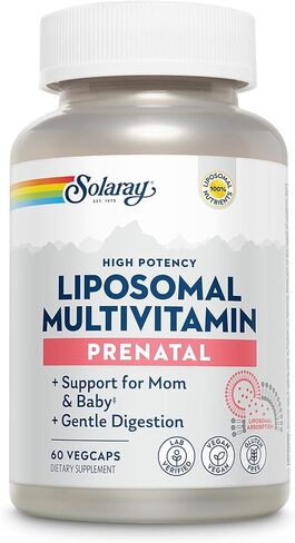 Solaray Liposomal Multivitamin for Women 50 Plus ، والامتصاص المعزز مع الحديد ، وفيتامين D ، وفيتامين C ، و B12 ، والبيوتين والمزيد ، ودعم المناعة وصحة العظام ، و 30 حصص ، 60 Vegcaps in Saudi Arabia