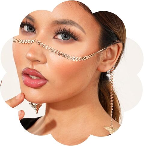 Punk Nose Chain for Women Face Chain with Arrow Cosplay Party Gothic Jewelry in Saudi Arabia