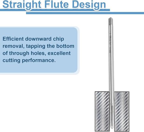 uxcell 2pcs Straight Flute Screw Taps 1/4-28 UNF 2B Thread 4" Extra Long HSS6542 Machine Threading Milling Tap Tapping Tools in Saudi Arabia