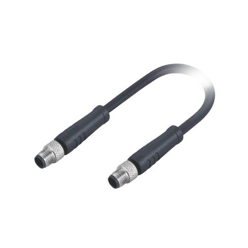 European Standard M5 Connector 4Pin A-Code Male Molded Type with Wire Shielding in Kuwait