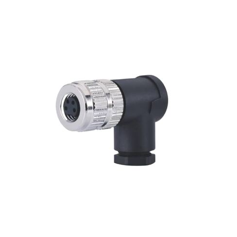 M8 Connector A-Code 4Pin Female Elbow Assembly Industrial Waterproof Connector Plastic Housing in Kuwait