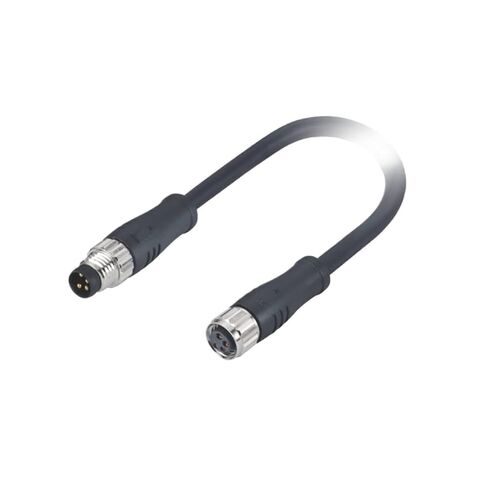 M8 Waterproof Connector 4pin A-Code Male + Female precast Aviation 2 Meters in Kuwait