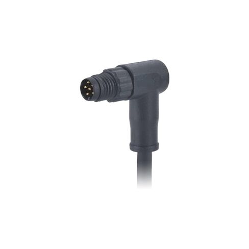 M8 Connector A-Code Male Elbow molding (precast) Style with Wire Waterproof Aviation(MB04C1RSAB-24CK10) in Kuwait