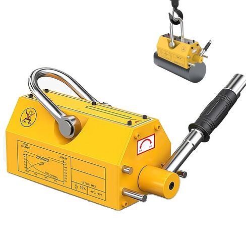 Permanent Magnetic Lifter, 440 lb/200kg Pulling Capacity, Strong Neodymium Magnets Lifting Magnet with Release Handle and Steel Hook for Lifting Plate Steel, Board, Used in Shop Crane, Hoist, Board in Saudi Arabia