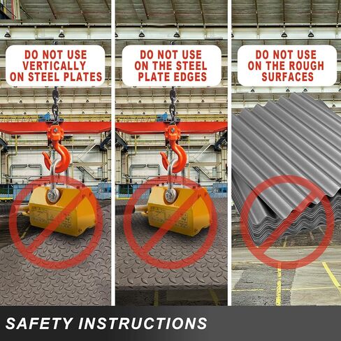 Magnetic Lifter, 660 Lbs Lifting Capacity, Lifting Magnet with Release, Permanent Lift Magnets, Steel Magnetic Lifter, Magnet for Hoist, Used in Shop Crane, for Lifting Plate Steel,Board in Kuwait