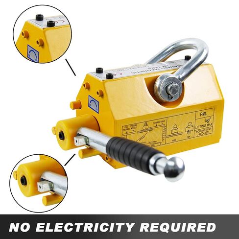 Magnetic Lifter, 660 Lbs Lifting Capacity, Lifting Magnet with Release, Permanent Lift Magnets, Steel Magnetic Lifter, Magnet for Hoist, Used in Shop Crane, for Lifting Plate Steel,Board in Kuwait