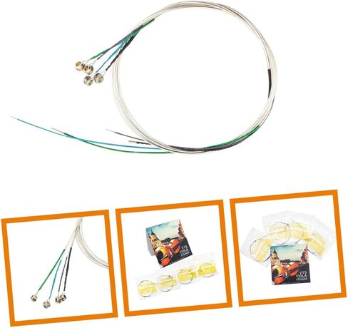 Yardwe 4pcs Stainless Steel Strings Replacement Durable Metal Strings for Beginners and Professionals Exceptional Tone and in Saudi Arabia