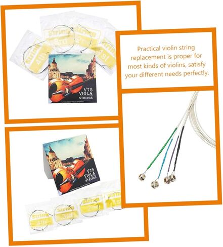 Yardwe 4pcs Stainless Steel Strings Replacement Durable Metal Strings for Beginners and Professionals Exceptional Tone and in Saudi Arabia