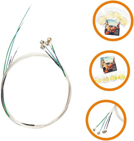 Yardwe 4pcs Stainless Steel Strings Replacement Durable Metal Strings for Beginners and Professionals Exceptional Tone and in Saudi Arabia