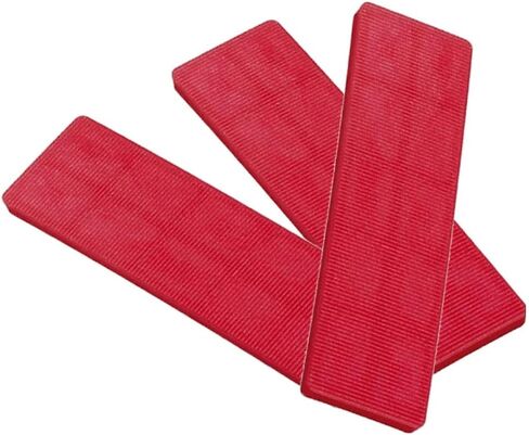 Merriway BH07800 (100 Pcs), 100mm x 24mm x 6mm Window Glazing Flooring Packer Shims, Red in Kuwait